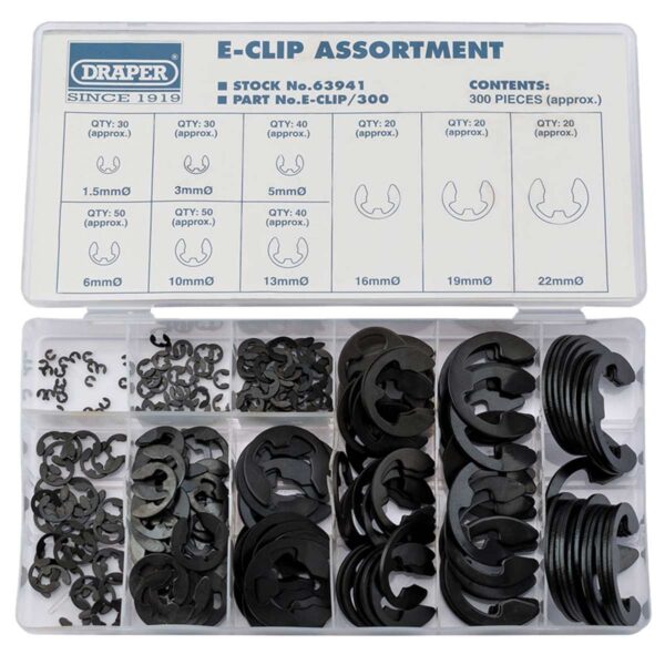 Assorted E-clips 300 pcs