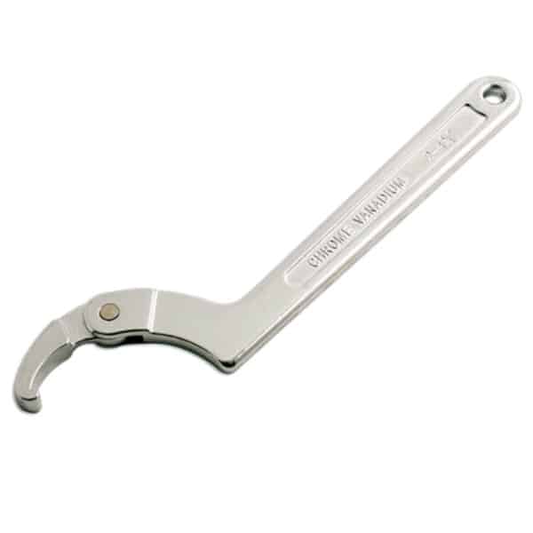 Adjustable hook wrench
